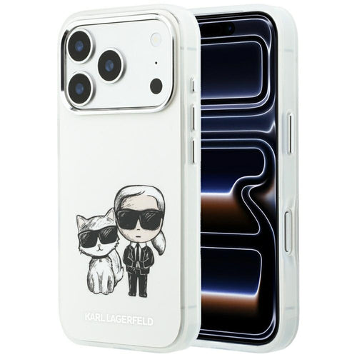 Husă pentru iPhone 17 Pro Max / iPhone 18 Pro Max, Karl Lagerfeld HC MagSafe IML KC Bodies Sketch Print, Bej