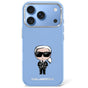 Husă pentru iPhone 17 Pro / iPhone 18 Pro, Karl Lagerfeld MagSafe IML Ikonik Sketch Print, Albastră