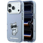 Husă pentru iPhone 17 Pro / iPhone 18 Pro, Karl Lagerfeld HC MagSafe IML Choupette Body Sketch Print, Albastră