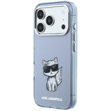 Husă pentru iPhone 17 Pro Max / iPhone 18 Pro Max, Karl Lagerfeld HC MagSafe IML Choupette Body Sketch Print, Albastră