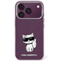 Husă pentru iPhone 17 Pro / iPhone 18 Pro, Karl Lagerfeld MagSafe IML Choupette Body Sketch Print, Bordo