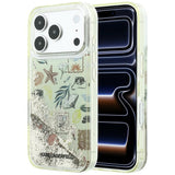 Husă pentru iPhone 17 Pro / iPhone 18 Pro, Karl Lagerfeld Hardcase Liquid Glitter Beach and Sand, Bej