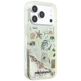 Husă pentru iPhone 17 Pro Max / iPhone 18 Pro Max, Karl Lagerfeld Hardcase Liquid Glitter Beach and Sand, Bej