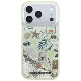 Husă pentru iPhone 17 Pro Max / iPhone 18 Pro Max, Karl Lagerfeld Hardcase Liquid Glitter Beach and Sand, Bej
