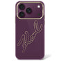 Husă pentru iPhone 17 Pro Max / iPhone 18 Pro Max, Karl Lagerfeld IML Big Signature Resin Logo and Metal Frame, Bordo