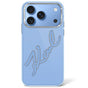 Husă pentru iPhone 17 Pro Max / iPhone 18 Pro Max, Karl Lagerfeld IML Big Signature Resin Logo and Metal Frame, Albastră