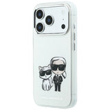 Husă pentru iPhone 17 Pro / iPhone 18 Pro, Karl Lagerfeld Hardcase MagSafe Smooth Leather KC Bodies Sketch, Bej