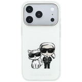 Husă pentru iPhone 17 Pro / iPhone 18 Pro, Karl Lagerfeld Hardcase MagSafe Smooth Leather KC Bodies Sketch, Bej