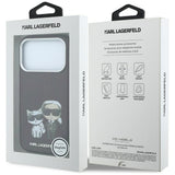 Husă pentru iPhone 17 Pro / iPhone 18 Pro, Karl Lagerfeld MagSafe Smooth Leather KC Bodies Sketch, Bordo