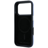 Husă pentru iPhone 17 Pro / iPhone 18 Pro, Karl Lagerfeld Grained Leather Mono Resin Logo MagSafe, Bleu