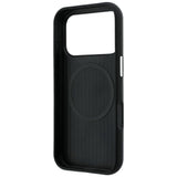 Husă pentru iPhone 17 Pro Max / iPhone 18 Pro Max, Karl Lagerfeld Saffiano Small Script Metal Logo MagSafe, Neagră