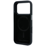 Husă pentru iPhone 17 Pro / iPhone 18 Pro, Karl Lagerfeld Grained Leather Choupette Head MagSafe, Neagră