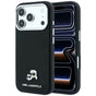 Husă pentru iPhone 17 Pro / iPhone 18 Pro, Karl Lagerfeld Grained Leather KC Heads MagSafe, Neagră