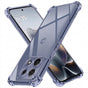 Husă pentru Motorola Edge 70 Max, Techsuit Shockproof Clear Silicone, Neagră fumurie
