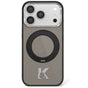 Husă pentru iPhone 17 Pro / iPhone 18 Pro, Karl Lagerfeld Hardcase IML Ring Stand MagSafe Kameo Metal, Neagră