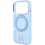 Husă pentru iPhone 17 Pro Max / iPhone 18 Pro Max, Karl Lagerfeld HC IML Ring Stand MagSafe Kameo Metal, Albastră