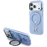 Husă pentru iPhone 17 Pro Max / iPhone 18 Pro Max, Karl Lagerfeld HC IML Ring Stand MagSafe Kameo Metal, Albastră
