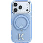Husă pentru iPhone 17 Pro / iPhone 18 Pro, Karl Lagerfeld Hardcase IML Ring Stand MagSafe Kameo Metal, Albastră