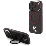Husă pentru iPhone 17 Pro Max / iPhone 18 Pro Max, Karl Lagerfeld Hardcase IML Ring Stand MagSafe Kameo Metal, Bordo