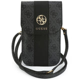 Borseta Guess 4G Classic Logo Stripe, Eco-Piele, Curea Reglabila, Neagra