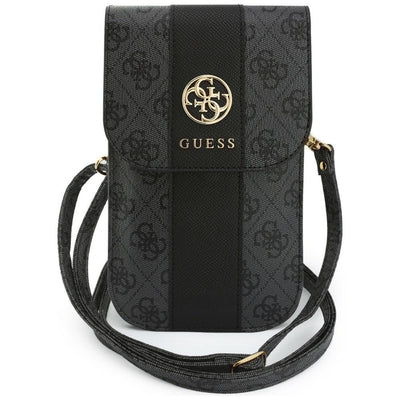 Borseta Guess 4G Classic Logo Stripe, Eco-Piele, Curea Reglabila, Neagra