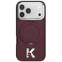 Husă pentru iPhone 17 Pro Max / iPhone 18 Pro Max, Karl Lagerfeld Hardcase IML Ring Stand MagSafe Kameo Metal, Bordo