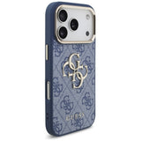 Husă pentru iPhone 17 Pro / iPhone 18 Pro, Guess Hardcase 4G Big Classic Logo, Albastră