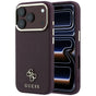 Husă pentru iPhone 17 Pro / iPhone 18 Pro, Guess Saffiano Small 4G Classic MagSafe, Bordo