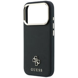 Husă pentru iPhone 17 Pro Max / iPhone 18 Pro Max, Guess Saffiano Small 4G Classic MagSafe, Neagră