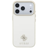 Husă pentru iPhone 17 Pro Max / iPhone 18 Pro Max, Guess Saffiano Small 4G Classic MagSafe, Bej