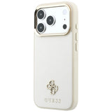 Husă pentru iPhone 17 Pro Max / iPhone 18 Pro Max, Guess Saffiano Small 4G Classic MagSafe, Bej