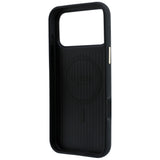 Husă pentru iPhone 17 Pro / iPhone 18 Pro, Guess Leather Perforated 4G MagSafe, Neagră