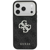 Husă pentru iPhone 17 Pro Max / iPhone 18 Pro Max, Guess Hardcase 4G Big Strass Logo, Neagră