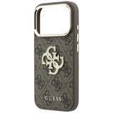 Husă pentru iPhone 17 Pro Max / iPhone 18 Pro Max, Guess Hardcase 4G Big Strass Logo, Maro