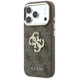 Husă pentru iPhone 17 Pro Max / iPhone 18 Pro Max, Guess Hardcase 4G Big Strass Logo, Maro