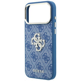 Husă pentru iPhone 17 Pro Max / iPhone 18 Pro Max, Guess Hardcase 4G Big Strass Logo, Albastră