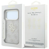 Husă pentru iPhone 17 Pro / iPhone 18 Pro, Guess Hardcase 4G Big Strass Logo, Roz