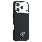 Husă pentru iPhone 17 Pro / iPhone 18 Pro, Guess Kevlar Triangle Logo MagSafe, Neagră