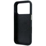 Husă pentru iPhone 17 Pro / iPhone 18 Pro, Guess Kevlar Triangle Logo MagSafe, Neagră