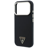 Husă pentru iPhone 17 Pro / iPhone 18 Pro, Guess Kevlar Triangle Logo MagSafe, Neagră