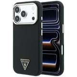 Husă pentru iPhone 17 Pro / iPhone 18 Pro, Guess Kevlar Triangle Logo MagSafe, Neagră