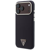 Husă pentru iPhone 17 Pro / iPhone 18 Pro, Guess Kevlar Triangle Logo MagSafe, Bordo