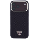 Husă pentru iPhone 17 Pro Max / iPhone 18 Pro Max, Guess Kevlar Triangle Logo MagSafe, Bordo