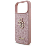 Husă pentru iPhone 17 Pro Max / iPhone 18 Pro Max, Guess Fixed Glitter Big 4G, Roz