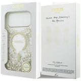 Husă pentru iPhone 17 Pro Max / iPhone 18 Pro Max, Guess Resin Bottom Glitter MagSafe, Aurie