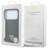 Husă pentru iPhone 17 Pro / iPhone 18 Pro, Guess Kevlar Triangle Logo MagSafe, Maro