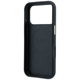 Husă pentru iPhone 17 Pro Max / iPhone 18 Pro Max, Guess Kevlar Triangle Logo MagSafe, Maro