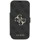 Husă pentru iPhone 17 Pro Max / iPhone 18 Pro Max, Guess Book 4G Metal Logo, Neagră