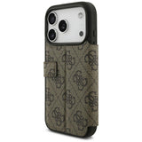 Husă pentru iPhone 17 Pro Max / iPhone 18 Pro Max, Guess Book 4G Metal Logo, Maro