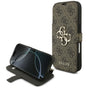 Husă pentru iPhone 17 Pro Max / iPhone 18 Pro Max, Guess Book 4G Metal Logo, Maro